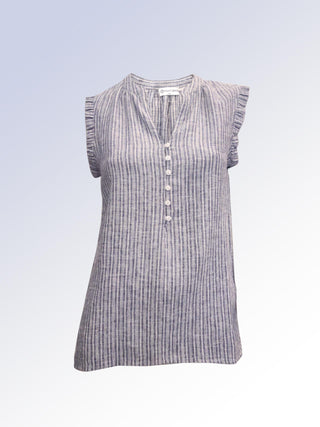 Tuesday Brunch Sleeveless Linen Blend Top