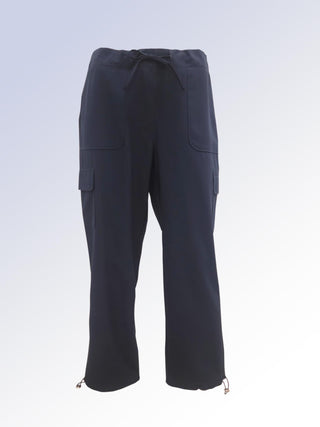 Elastic Drawstring Cargo Capri