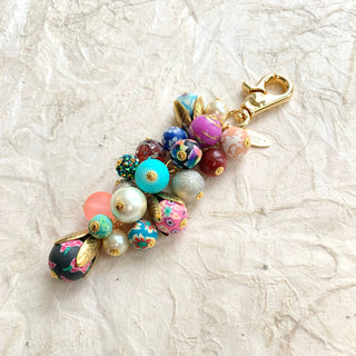 Bright Floral Purse Charm - New Design