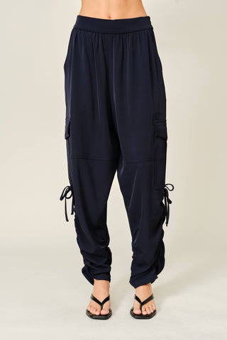 Cinch Side Cargo Lounge Dress Pants