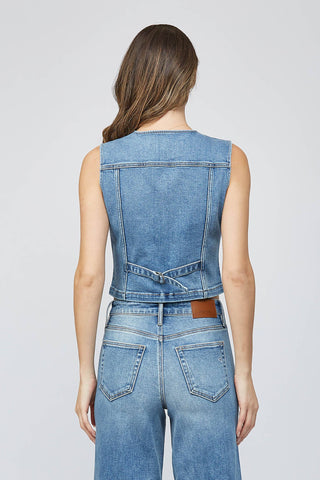 Fitted Stetch Denim Vest