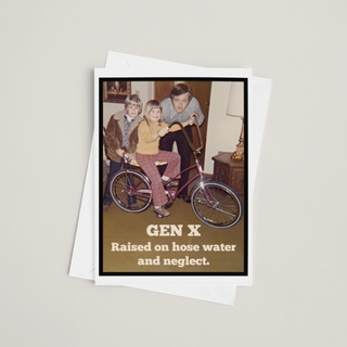 Vintage 70s Greeting Card. Gen X Raised On Hose Water...