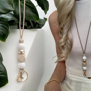 Wooden Beaded Lanyard