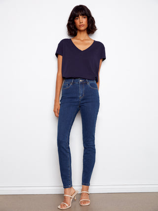 Organic Cotton Drop Shoulder V-Neck Tee