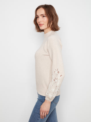 Cassidy Embroidered Sleeve Sweater