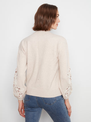 Cassidy Embroidered Sleeve Sweater