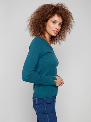 V-Neck Ribbed sweater