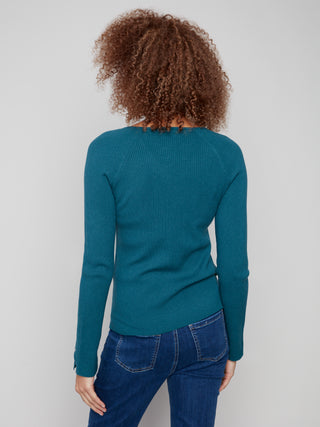 V-Neck Ribbed sweater