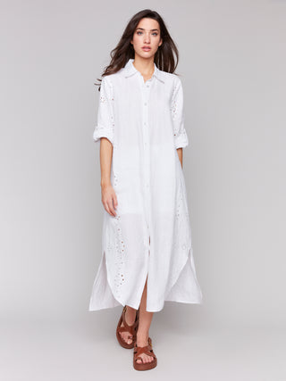 Eyelet Embroidery Linen Tunic