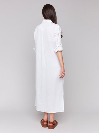 Eyelet Embroidery Linen Tunic