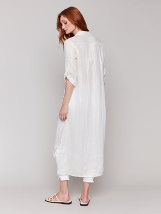 Linen Gold Sheen Long Tunic