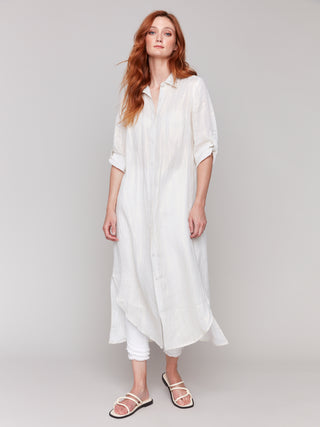 Linen Gold Sheen Long Tunic