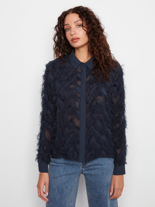 Lillian Fringe Chiffon Blouse