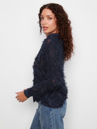 Lillian Fringe Chiffon Blouse