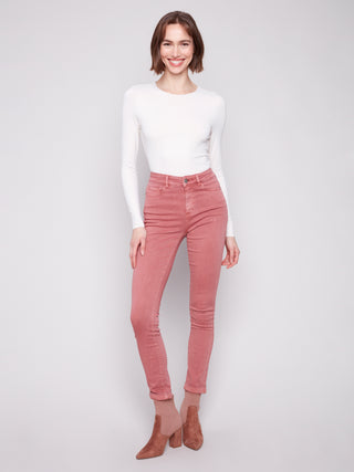 Slim Fit Cuffed Twill Pants