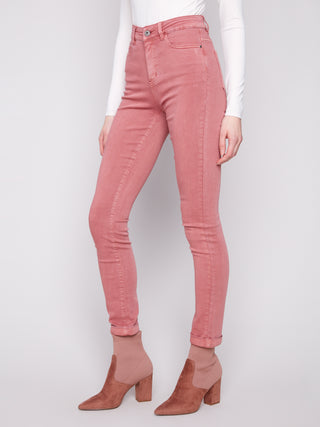 Slim Fit Cuffed Twill Pants