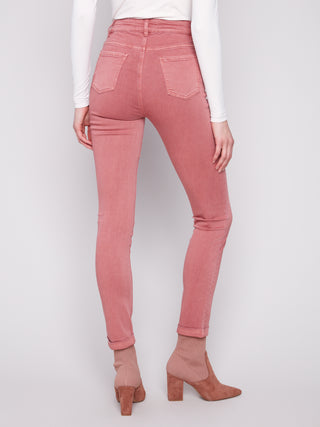 Slim Fit Cuffed Twill Pants
