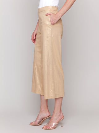 Pull on Stretch Linen Pants with Pockets
