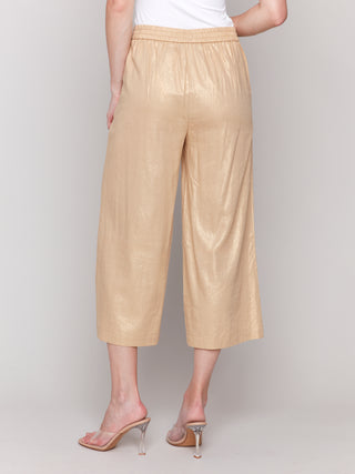 Pull on Stretch Linen Pants with Pockets