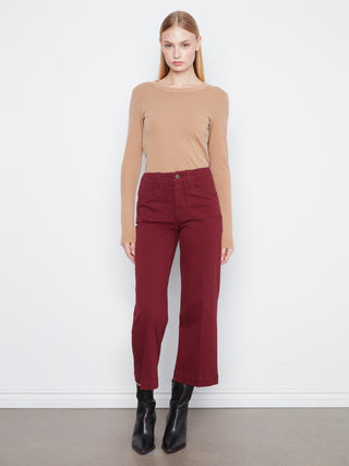 Harper Cropped Patch Pocket Twill Pant