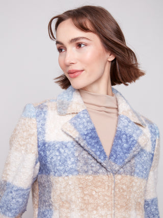 Plaid Boucle Knit Short Jacket
