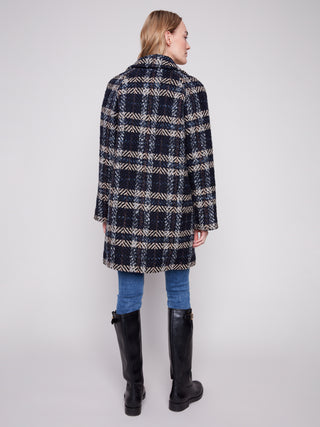 Plaid Boucle Coat