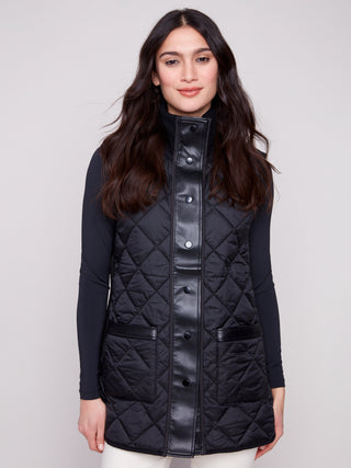 Reversible Quilted Long Vest