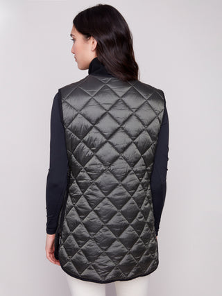 Reversible Quilted Long Vest
