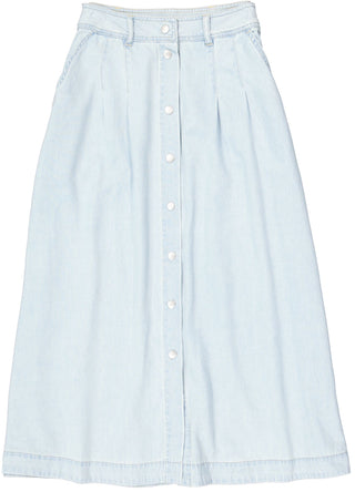 Marta Tencel Denim Button Front Maxi Skirt