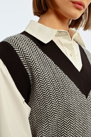 Fia Chevron Knit Vest