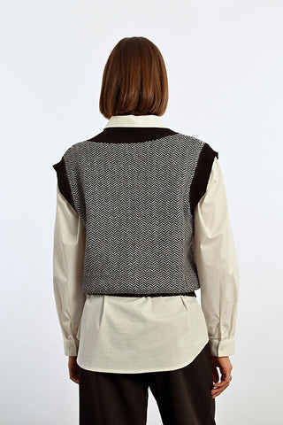 Fia Chevron Knit Vest
