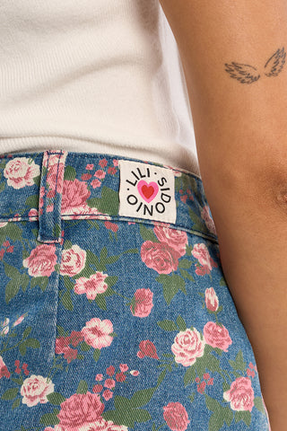 In The Garden Denim Skirt