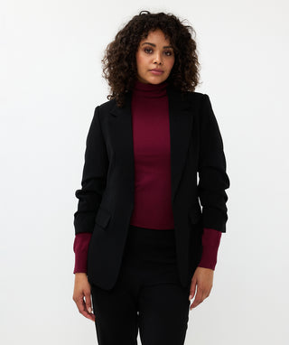 City Blazer Gathered Sleeves