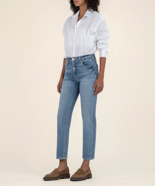 Elizabeth High Rise Crop Straight Jeans