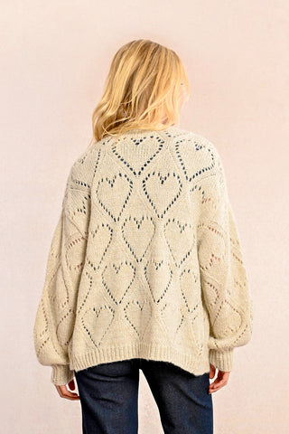 Hallie Heart Knit Cardigan