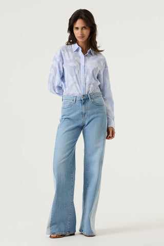 Sanrevelle Cotton Floral Applique Shirt