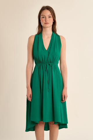 Mari-Lyn Halter Hi-Low Dress
