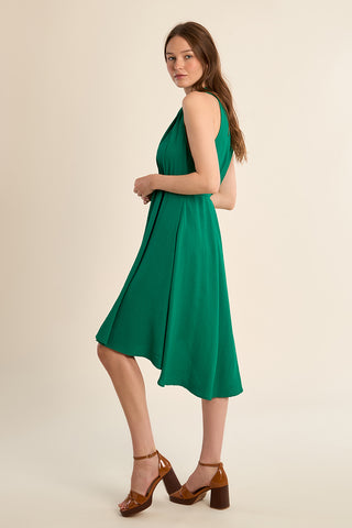 Mari-Lyn Halter Hi-Low Dress
