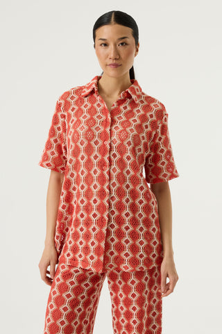 Clara Retro Crochet Shirt