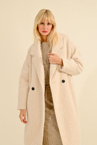 Mia Faux Wool Long Coat