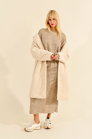 Mia Faux Wool Long Coat