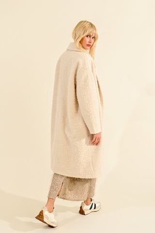 Mia Faux Wool Long Coat