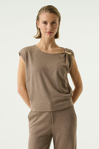 Gabriella Sleeveless Pin Detail Top
