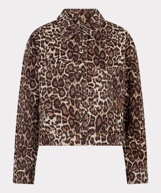 Scarlet Leopard Jean Jacket