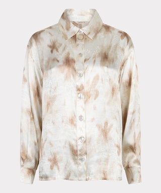 Rita Satin Texture Blouse Shell Buttons