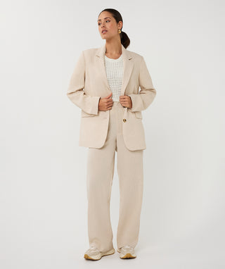 Linen Blend Oversized Blazer