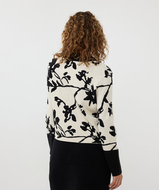 Floral Jacquard Cardigan