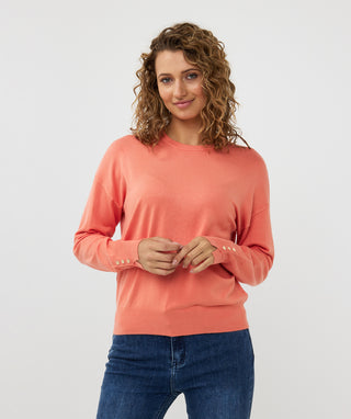 Elevated Casual Knit W/ Button Detail