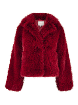 Faux Fur Collared Short Coat