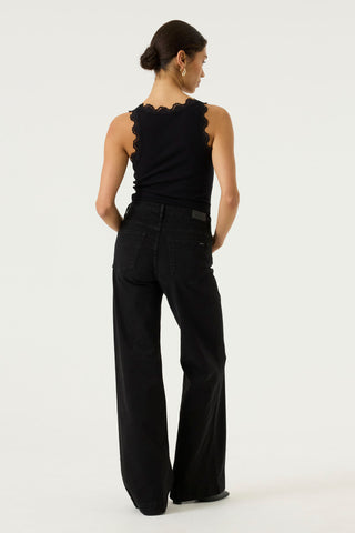 Liva Lace Trim Rib Tank